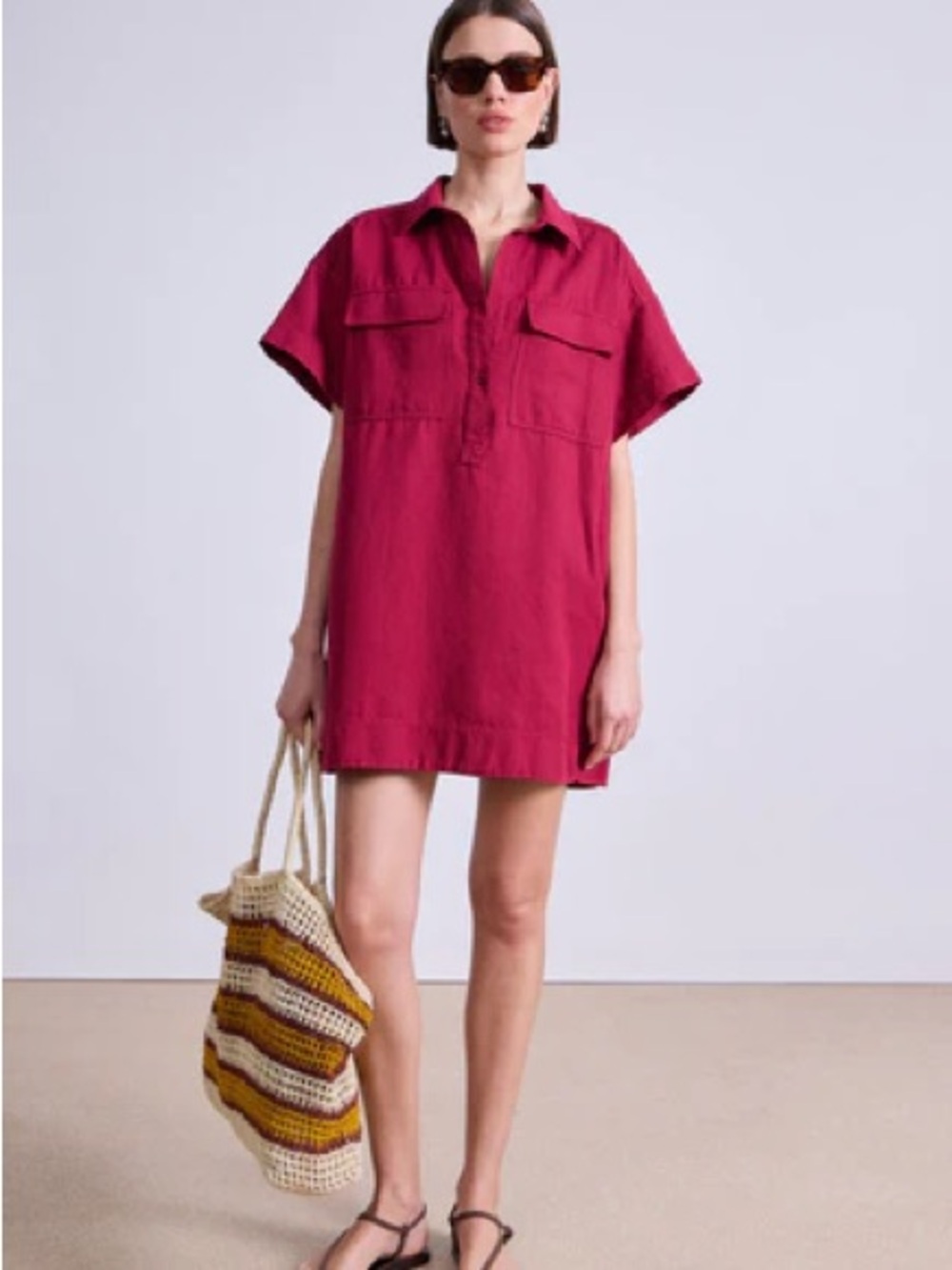 NWT | Apiece Apart Stefana Mini Dress in Rumba Red